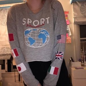 super cute cropped sweatshirt from urbanoutfitters